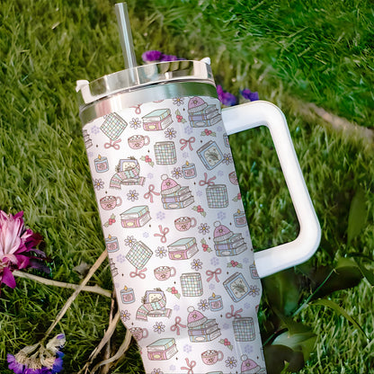 Cozy Bookish Tumbler – 20oz & 40oz Relaxed Reader Cup