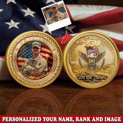 Personalized 250th Anniversary USA Independence Commemorative Coin, Gold And Silver 250th Coin, Patriotic Gifts EKHI-05076331