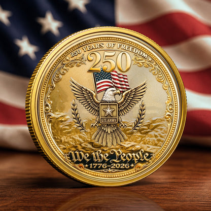 Personalized 250th Anniversary USA Independence Commemorative Coin, Gold And Silver 250th Coin, Patriotic Gifts EKHI-05076331