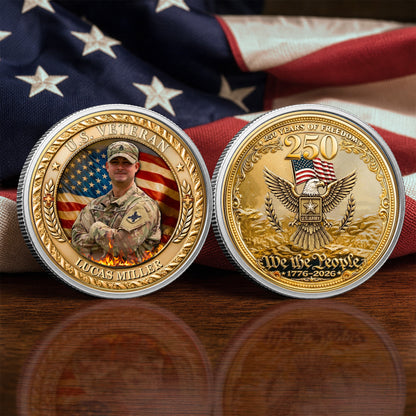 Personalized 250th Anniversary USA Independence Commemorative Coin, Gold And Silver 250th Coin, Patriotic Gifts EKHI-05076331