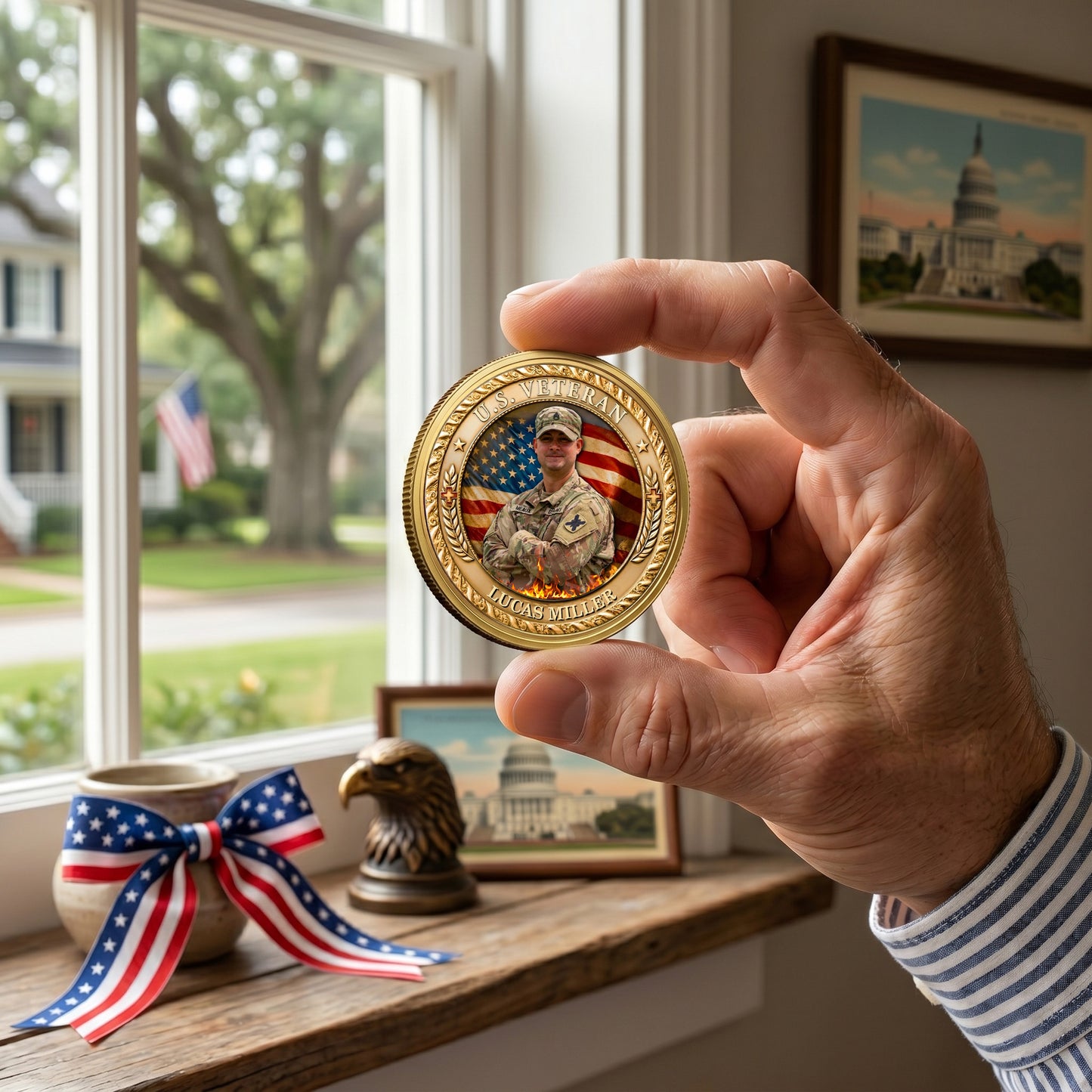 Personalized 250th Anniversary USA Independence Commemorative Coin, Gold And Silver 250th Coin, Patriotic Gifts EKHI-05076331