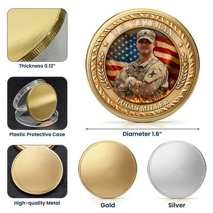Personalized 250th Anniversary USA Independence Commemorative Coin, Gold And Silver 250th Coin, Patriotic Gifts EKHI-05076331