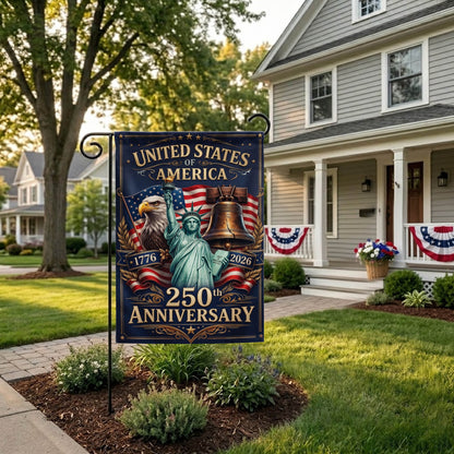 USA 250th Anniversary Garden Flag, 4th of July Patriotic Gift EKHI-05116385