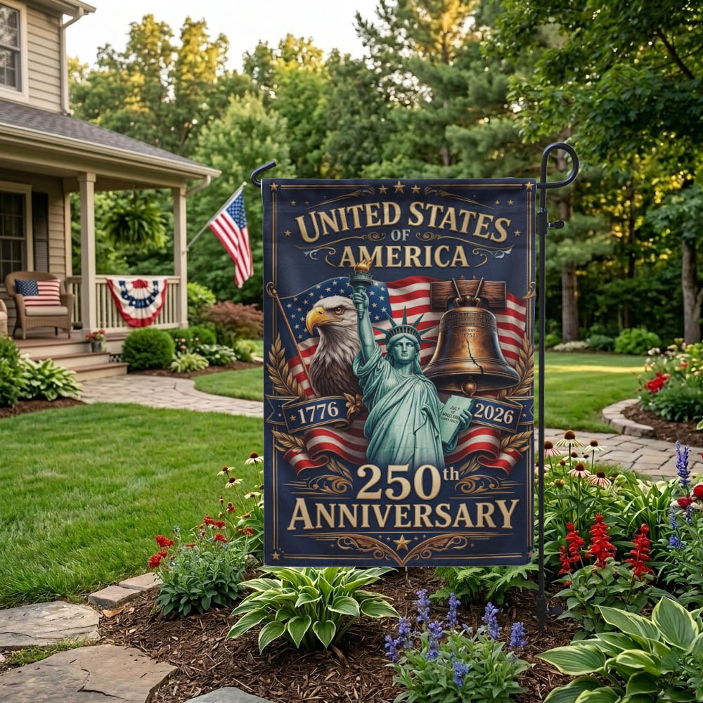 USA 250th Anniversary Garden Flag, 4th of July Patriotic Gift EKHI-05116385