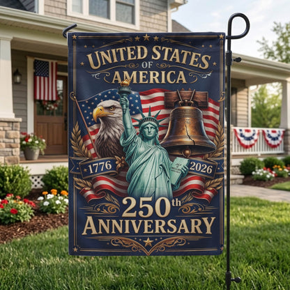 USA 250th Anniversary Garden Flag, 4th of July Patriotic Gift EKHI-05116385