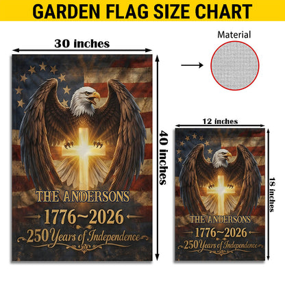 Personalized 250th Anniversary Garden Flag, USA 250th Anniversary Outdoor Yard Flag, 4th of July Patriotic Gift EKHI-05116385