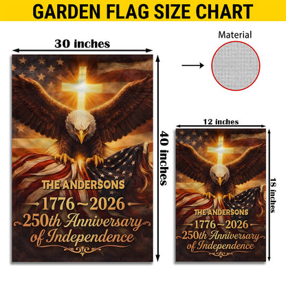 Personalized America 250th Anniversary Garden Flag, Patriotic Flag, July 4th Home Decoration EKHI-05126407