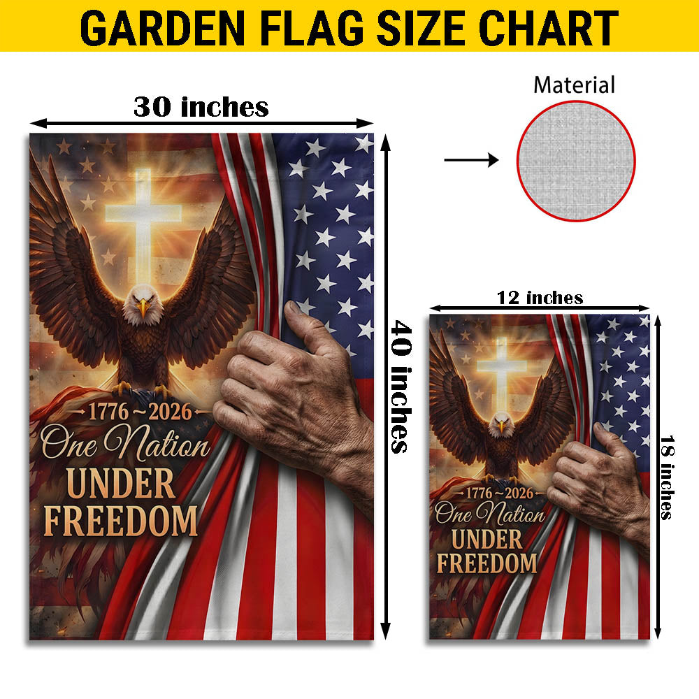 USA 250th Anniversary Garden Flag, 1776-2026 Patriotic Outdoor Decor EKHI-05126407