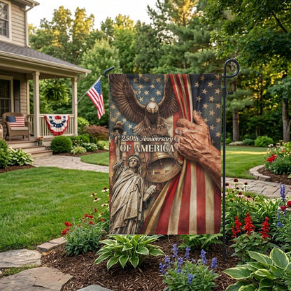 USA 250th Anniversary 1776-2026 Garden Flag, July 4th Home Decoration EKHI-05126407