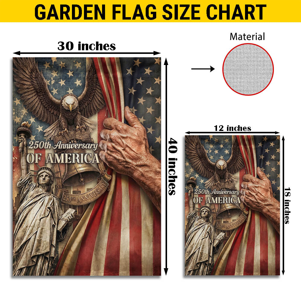 USA 250th Anniversary 1776-2026 Garden Flag, July 4th Home Decoration EKHI-05126407