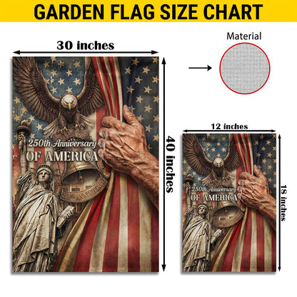 USA 250th Anniversary 1776-2026 Garden Flag, July 4th Home Decoration EKHI-05126407