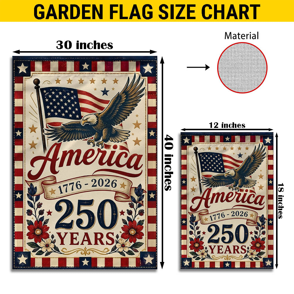 USA 250th Anniversary Garden Flag, July 4th Independence Decoration EKHI-05126407