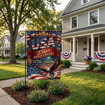 USA 250th Anniversary Garden Flag, Patriotic 1776–2026 Flag, Independence Day Outdoor Decor EKHI-05146462