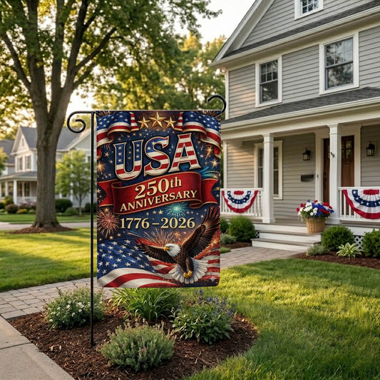 USA 250th Anniversary Garden Flag, Patriotic 1776–2026 Flag, Independence Day Outdoor Decor EKHI-05146462