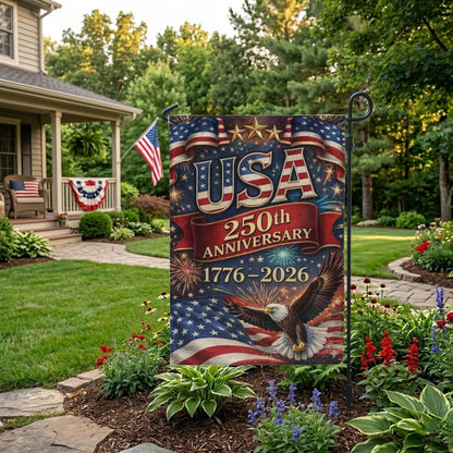 USA 250th Anniversary Garden Flag, Patriotic 1776–2026 Flag, Independence Day Outdoor Decor EKHI-05146462