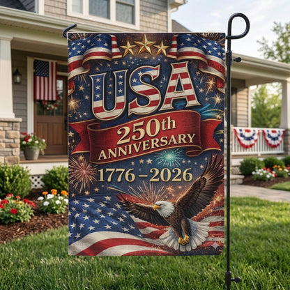 USA 250th Anniversary Garden Flag, Patriotic 1776–2026 Flag, Independence Day Outdoor Decor EKHI-05146462