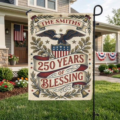 Personalized America 250th Garden Flag, 250th Anniversary USA Patriotic Flag, 250 Years American Flag, 1776-2026 Anniversary, 4th of July EKHI-05146462