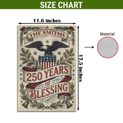 Personalized America 250th Garden Flag, 250th Anniversary USA Patriotic Flag, 250 Years American Flag, 1776-2026 Anniversary, 4th of July EKHI-05146462