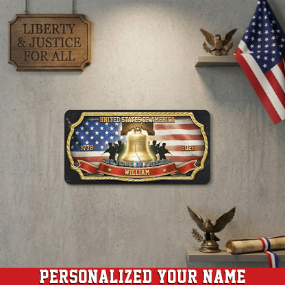 Personalized USA Freedom Sublimation License Plate, 250th Anniversary Gifts ETHY-01225201