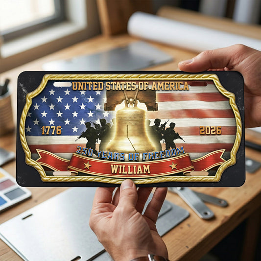 Personalized USA Freedom Sublimation License Plate, 250th Anniversary Gifts ETHY-01225201