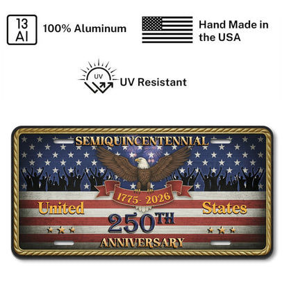 Patriotic USA 250th Anniversary License Plate , Veteran Gifts ETHY-01225201