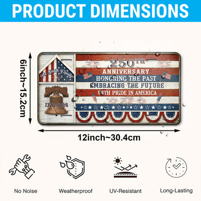 Custom 250th Anniversary License Plate, 1776-2026 Patriotic Gifts ETHY-01225201