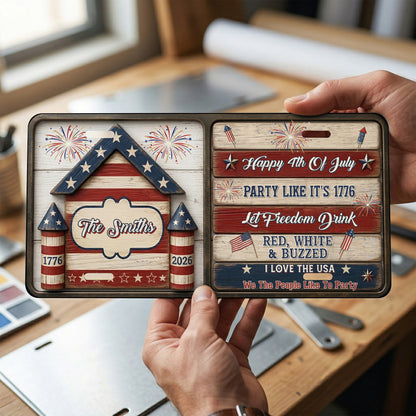 Personalized 250th Anniversary License Plate With Family Name, 1776-2026 Patriotic Independence Day Gifts ETHY-01225201