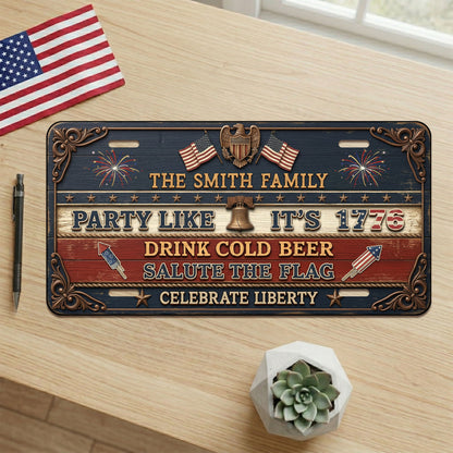 Personalized 250th Anniversary License Plate, Independence Day Gifts ETHY-01225201