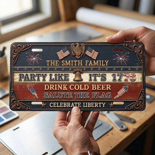 Personalized 250th Anniversary License Plate, Independence Day Gifts ETHY-01225201