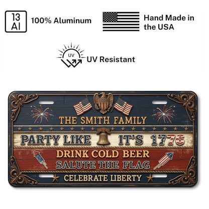 Personalized 250th Anniversary License Plate, Independence Day Gifts ETHY-01225201