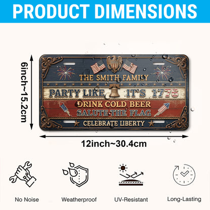 Personalized 250th Anniversary License Plate, Independence Day Gifts ETHY-01225201