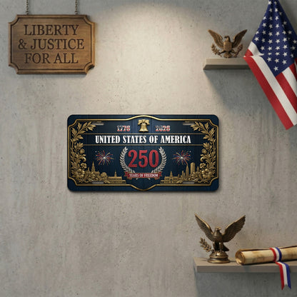 America's 250th Anniversary License Plate, 1776 Independence Day Gifts ETHY-01225201