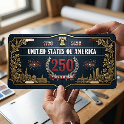 America's 250th Anniversary License Plate, 1776 Independence Day Gifts ETHY-01225201
