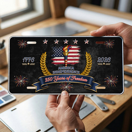 Patriotic License Plate, Gift for America's 250th Anniversary ETHY-01225201