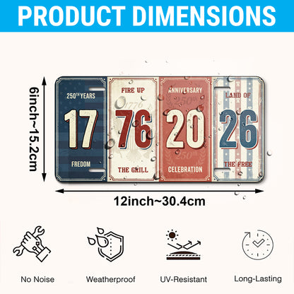 America 1776-2026 250th Anniversary License Plate, 250th Anniversary Gifts ETHY-01225201