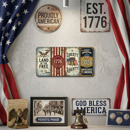 America 1776-2026 License Plate, 250th Anniversary Gifts ETHY-01225201