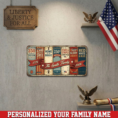 Personalized 250th Anniversary License Plate, 1776-2026 America Gifts ETHY-01225201