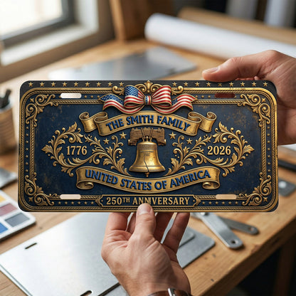 Personalized 250th Anniversary License Plate, 1776 Patriotic Gifts ETHY-01225201