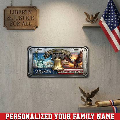 Custom 250th Anniversary License Plate, 250th Anniversary Gifts ETHY-01225201