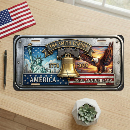 Custom 250th Anniversary License Plate, 250th Anniversary Gifts ETHY-01225201