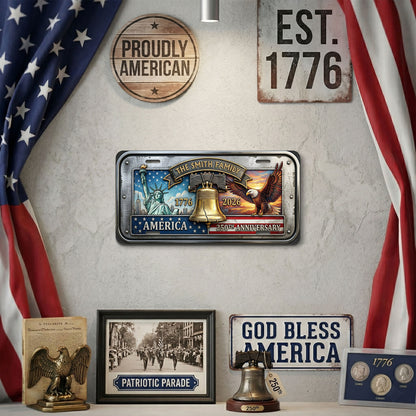Custom 250th Anniversary License Plate, 250th Anniversary Gifts ETHY-01225201