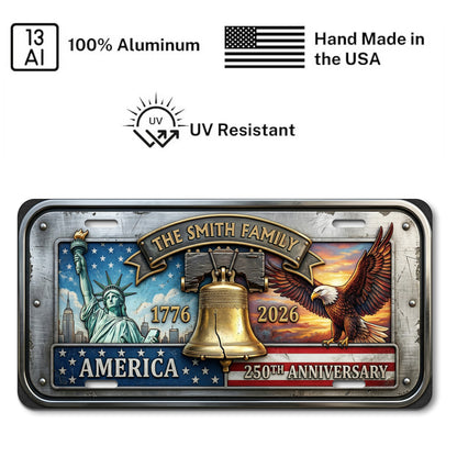 Custom 250th Anniversary License Plate, 250th Anniversary Gifts ETHY-01225201