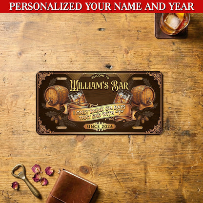 Personalized Basement Bar License Plate, Whiskey And Basement Plate, Bar Decor ETHY-04085924