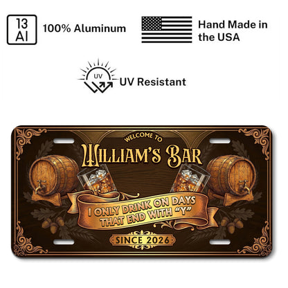 Personalized Basement Bar License Plate, Whiskey And Basement Plate, Bar Decor ETHY-04085924