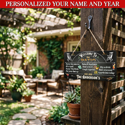 Personalized Patio License Plate With Name, Outdoor Bar Hanging, Gift for Dad ETHY-04085924