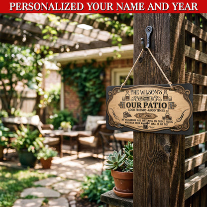 Personalized Patio Rules License Plate for Backyard Wall Decor, Housewarming Gift, Patio Decor ETHY-04085924