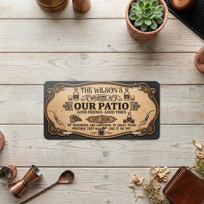 Personalized Patio Rules License Plate for Backyard Wall Decor, Housewarming Gift, Patio Decor ETHY-04085924