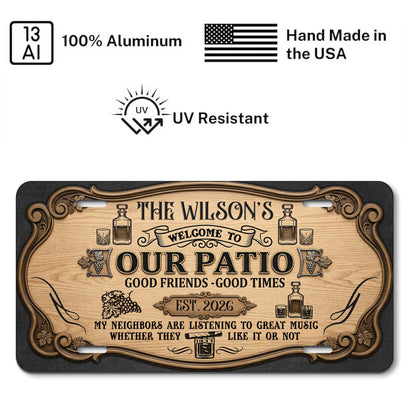 Personalized Patio Rules License Plate for Backyard Wall Decor, Housewarming Gift, Patio Decor ETHY-04085924