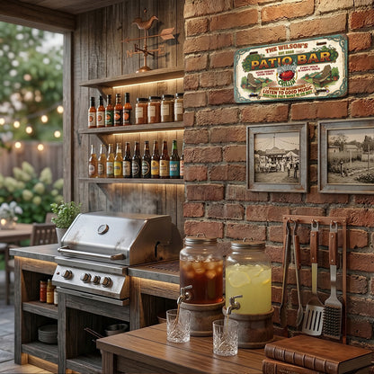 Custom Patio Bar License Plate With Name And Year, Home Bar Decor, Gifts for Dad, Home Decor ETHY-04085924