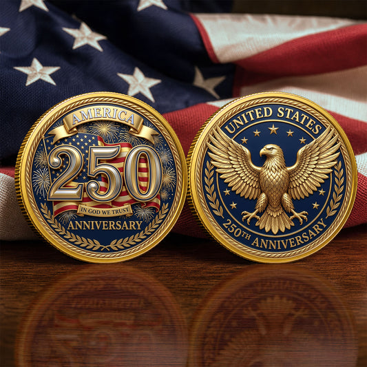 US America 250th Anniversary Commemorative Coin Commemorative Coin, Gold And Silver 250th Coin, July 4th Gifts